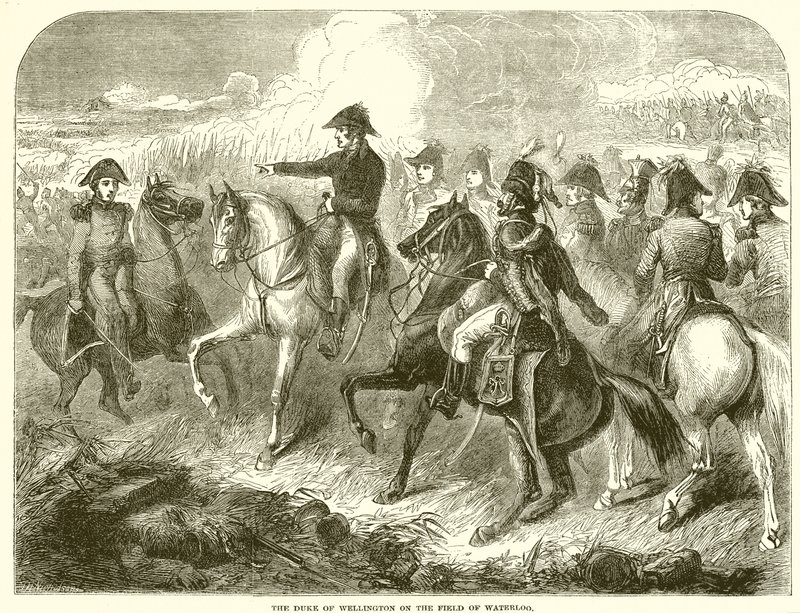 Hertugen af Wellington på området Waterloo af English School
