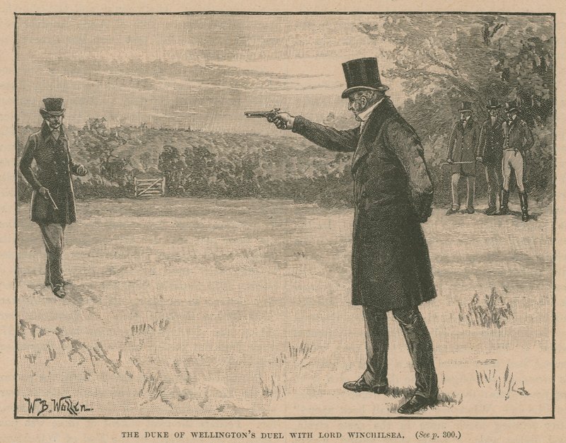 Hertugen af Wellingtons duel med Lord Winchilsea af English School