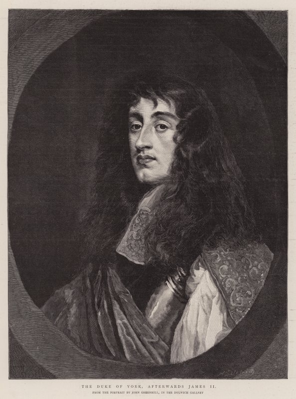 Hertugen af York, bagefter James II (gravering) af English School