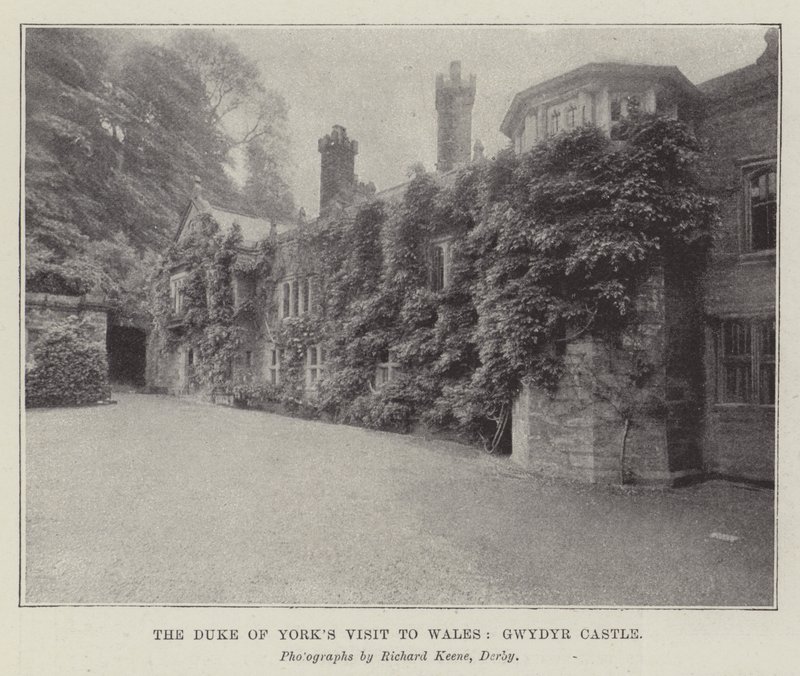 Hertugen af Yorks besøg i Wales, Gwydyr Castle (gravering) af English School