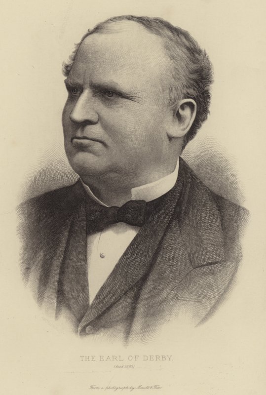 Jarlen af Derby, død 1893 af English School
