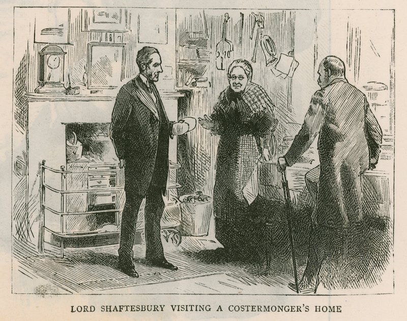 Jarlen af Shaftesbury; Lord Shaftesbury besøger et købmandshus af English School