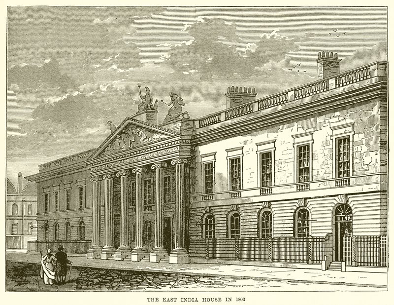 East India House i 1803 af English School