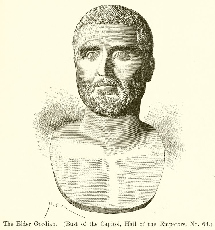 Den ældre Gordian. (Buste af Capitol, Kejsernes Hall, nr. 64) af English School