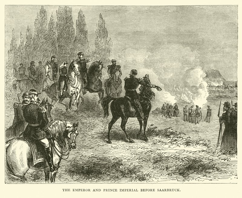 Kejseren og Prinsen før Saarbruck, august 1870 af English School