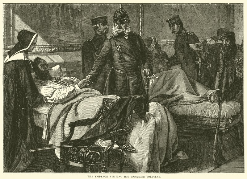 Kejseren besøger sine sårede soldater, maj 1871 af English School