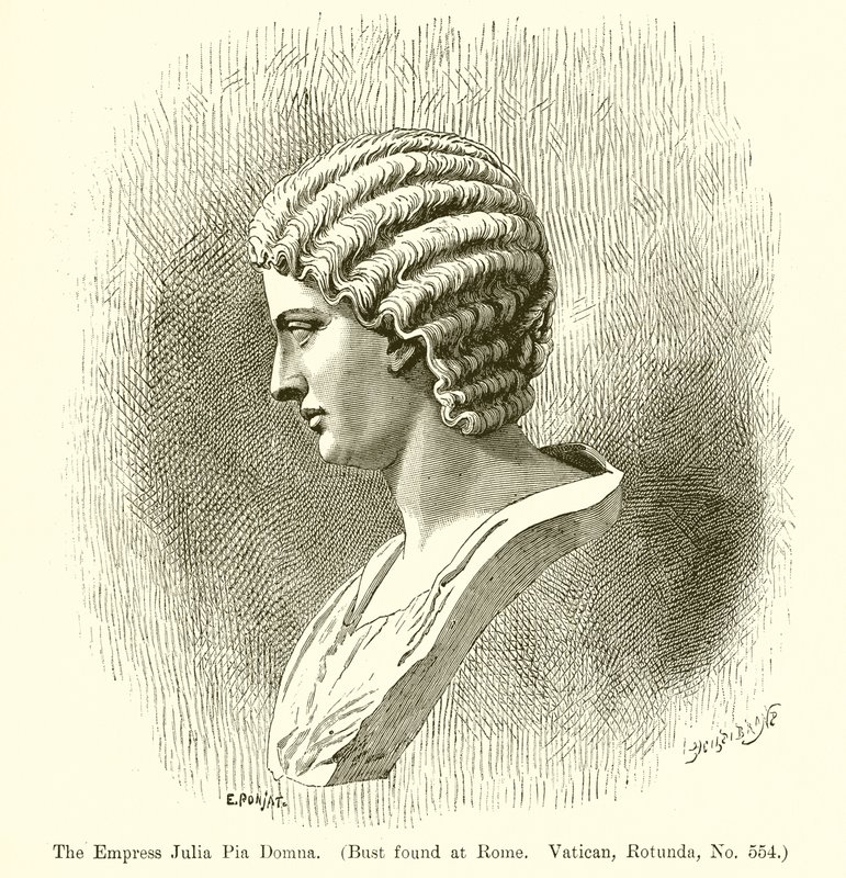 Kejserinde Julia Pia Domna. (Buste fundet i Rom. Vatikanet, Rotunda, nr. 554) af English School