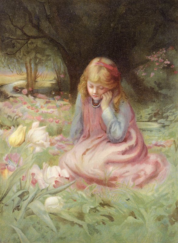 Den fortryllede have (farve litho) af English School