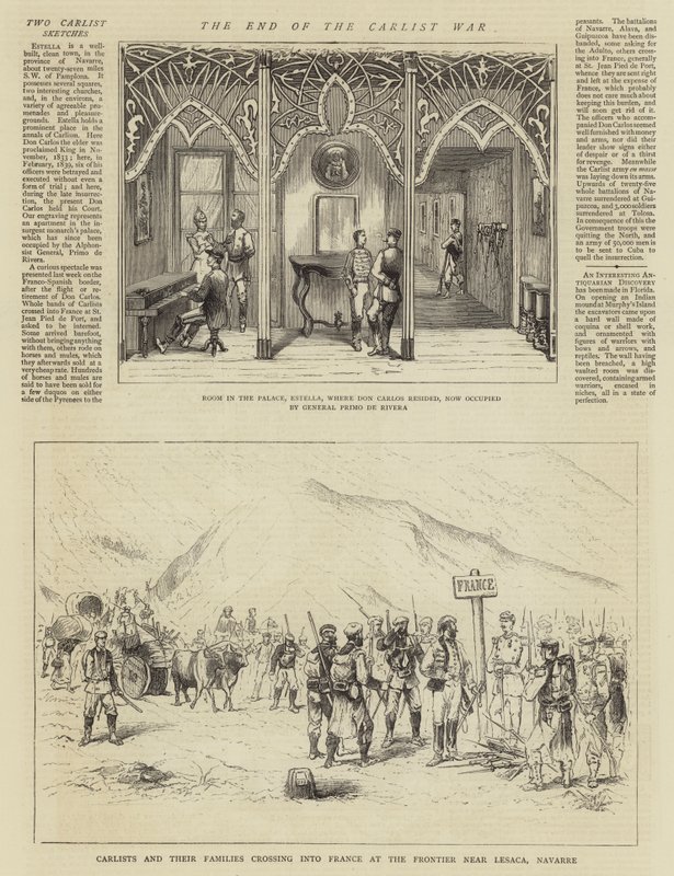 The End of the Carlist War (gravering) af English School