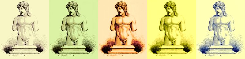 The Eros of the Vatican, statue i Vatikanet, illustration fra History of Rome af Victor Duruy, udgivet 1884 (digitalt forbedret billede) af English School
