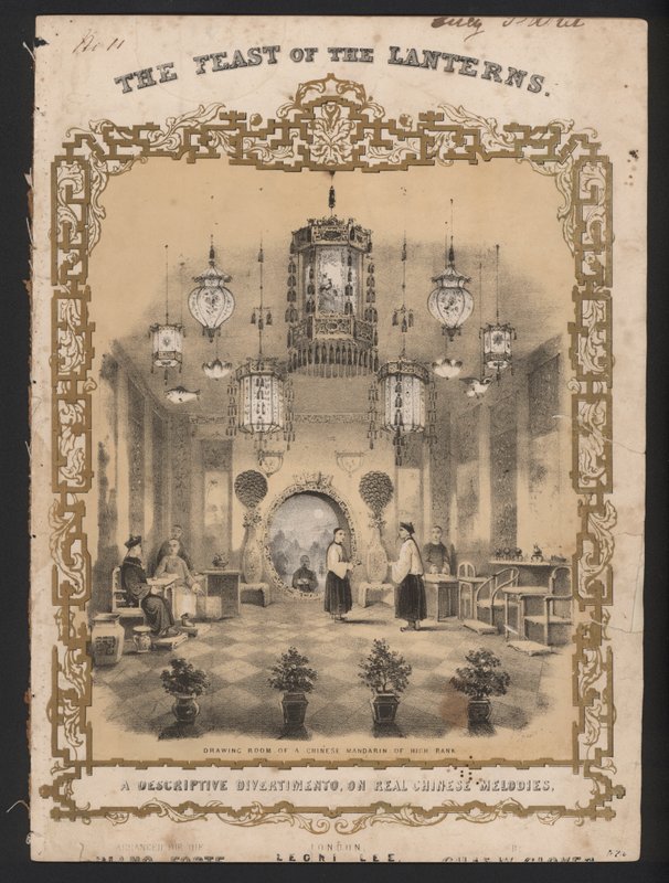 Lygternes fest (farve litho) af English School