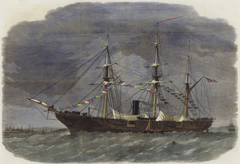 Den føderale krigsslup Tuscarora i Southampton Water af English School