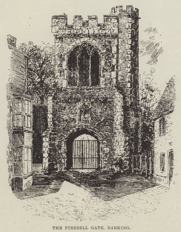 Firebell Gate, Barking (gravering) af English School