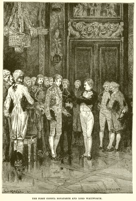 Den første konsul Bonaparte og Lord Whitworth af English School