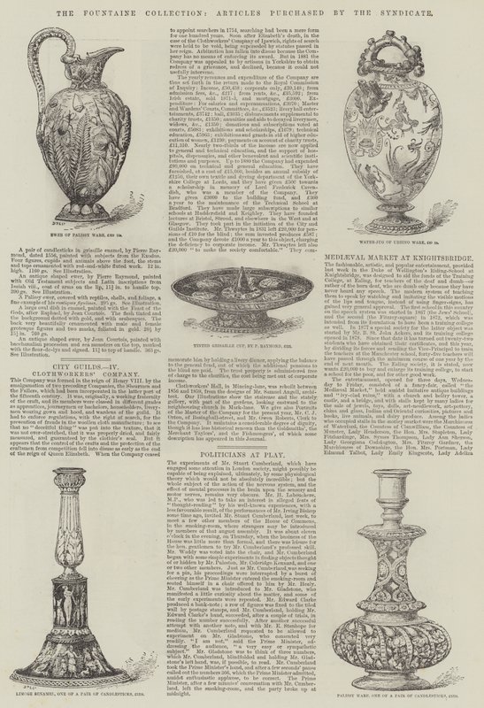 The Fountaine Collection, artikler købt af syndikatet (gravering) af English School
