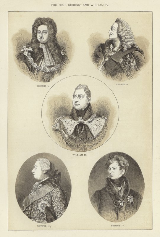 De fire Georges og William IV af English School