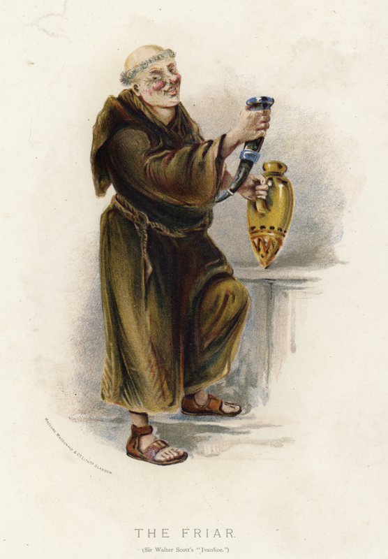The Friar, fra Walter Scotts Ivanhoe af English School
