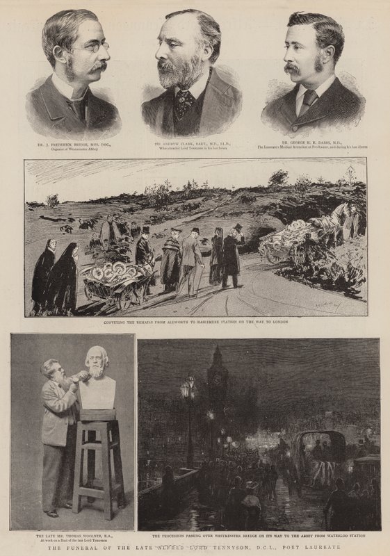 The Funeral of the Late Alfred Lord Tennyson, DCL, Poet Laureate (gravering) af English School