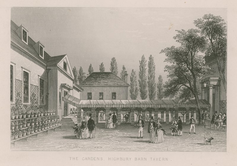 Haverne ved Highbury Barn Tavern af English School