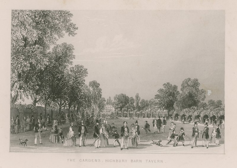 Haverne ved Highbury Barn Tavern af English School