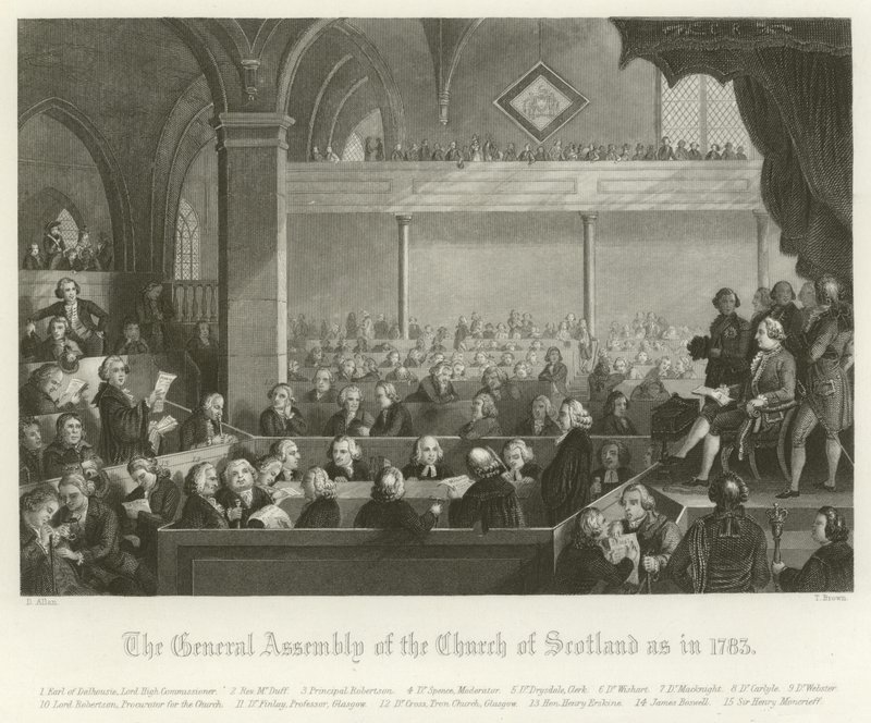 Skotlands kirkes generalforsamling, 1783 af English School