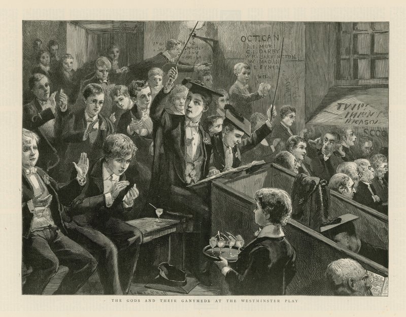 Guderne og deres Ganymedes ved Westminster Play af English School