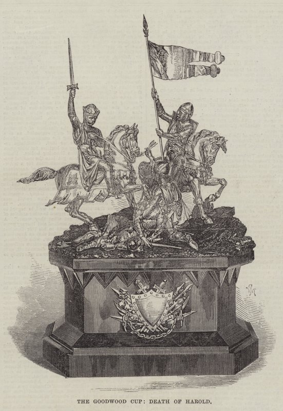 The Goodwood Cup, Death of Harold (gravering) af English School