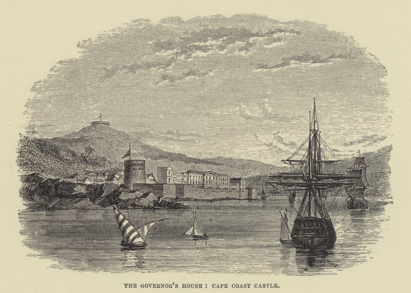 Guvernørens hus, Cape Coast Castle (gravering) af English School