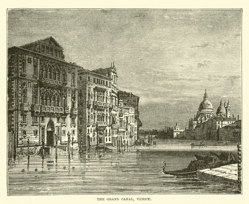 Canal Grande, Venedig af English School