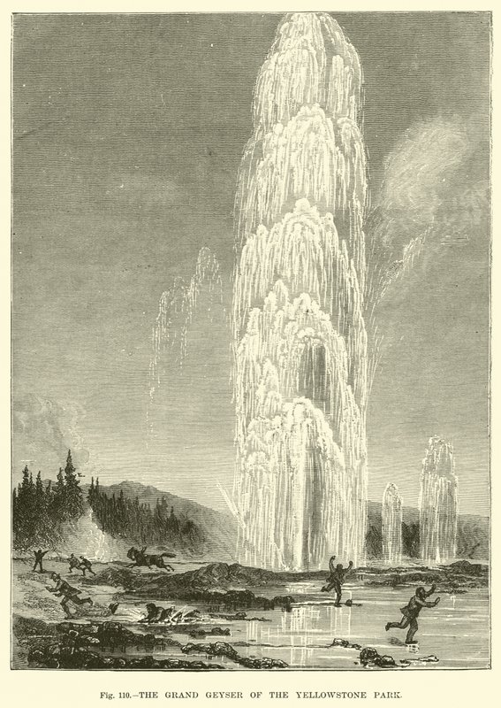 The Grand Geyser of the Yellowstone Park  af English School