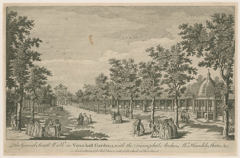 The Grand South Walk i Vauxhall Gardens af English School
