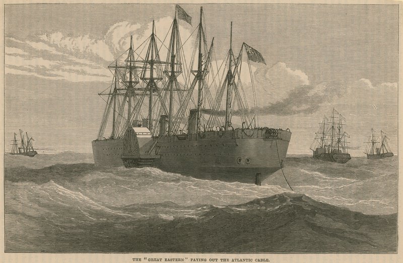 The Great Eastern udbetaler Atlantic Cable af English School