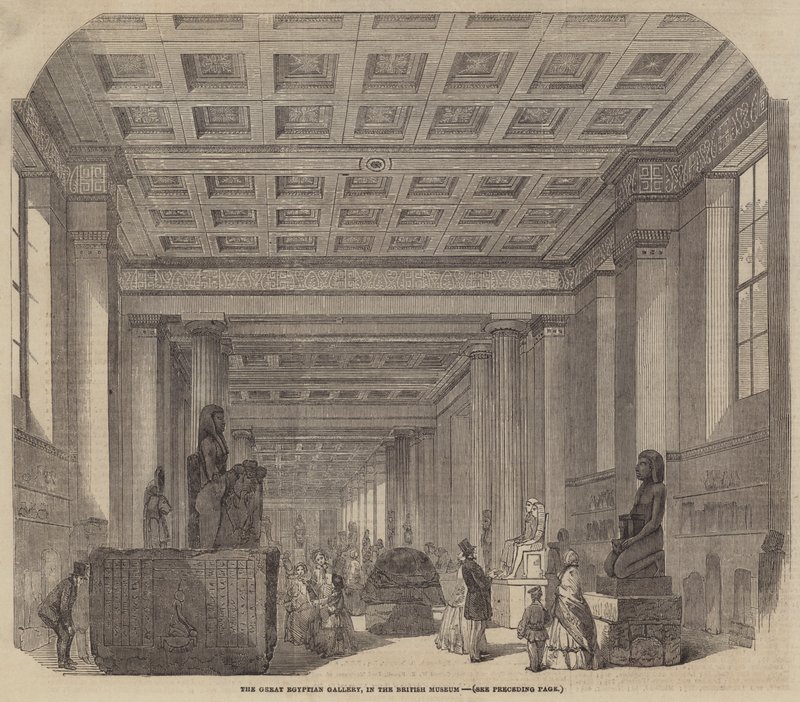 The Great Egyptian Gallery, i British Museum (gravering) af English School
