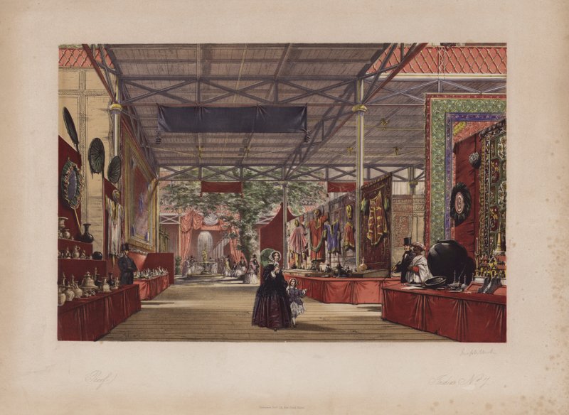Den store udstilling 1851, Indien nr. 7 (farvet indgravering) af English School