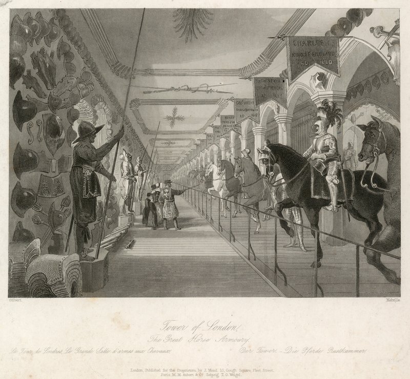 The Great Horse Armory ved Tower of London af English School