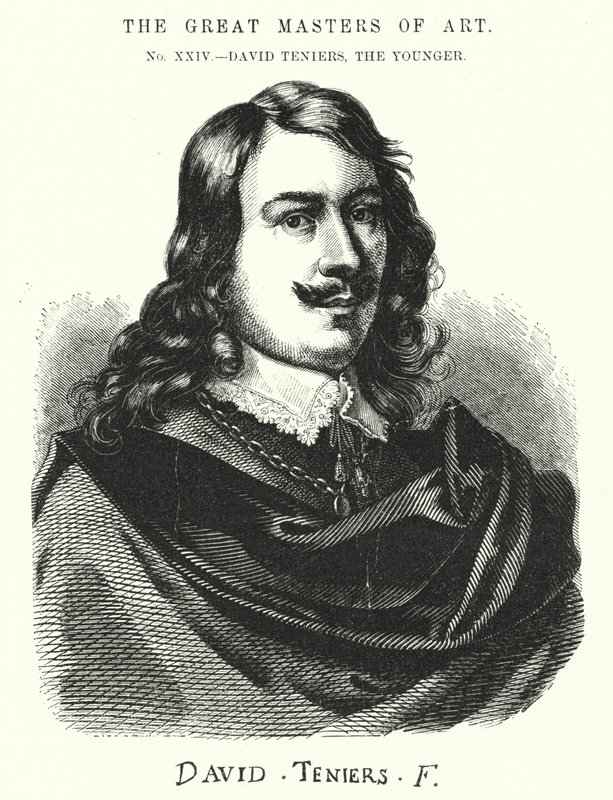 Kunstens store mestre, David Teniers, den yngre (kobberstik) af English School