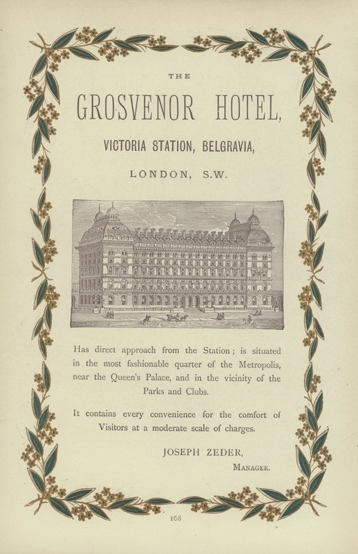 The Grosvenor Hotel (gravering) af English School