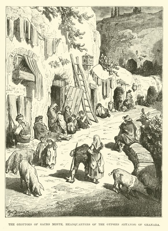 Grotterne i Sacro Monte, sigøjnernes hovedkvarter, Gitanos i Granada af English School