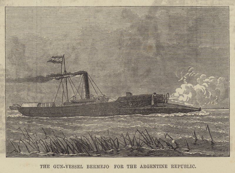 Gun-Vessel Bermejo for den argentinske republik (gravering) af English School