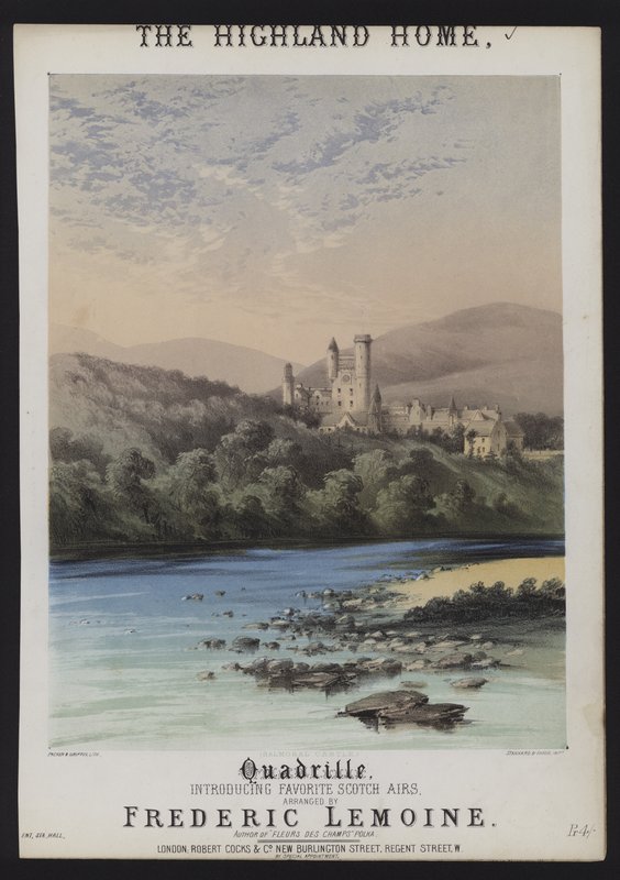 The Highland Home, Balmoral Castle, Quadrille, Frederic Lemoine af English School