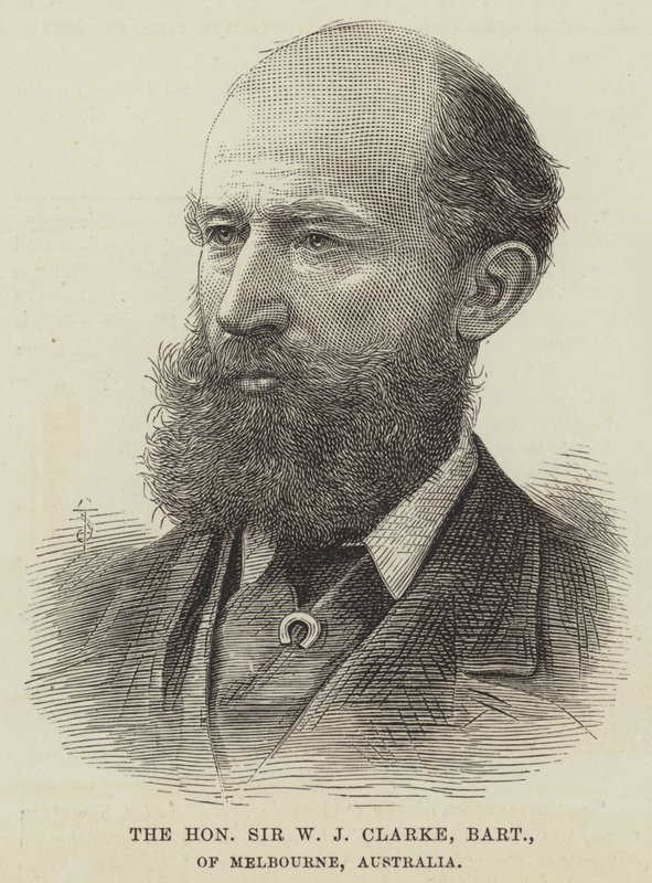 Den ærede Sir W J Clarke, Baronet, Melbourne, Australien (gravering) af English School