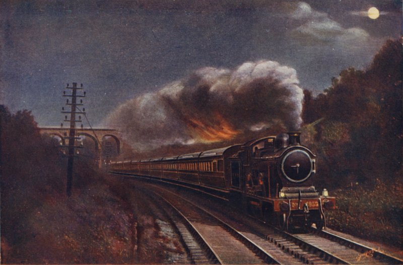 Hook of Holland Express by Night, Liverpool Street Station til Parkeston Quay (Harwich), Great Eastern Railway af English School