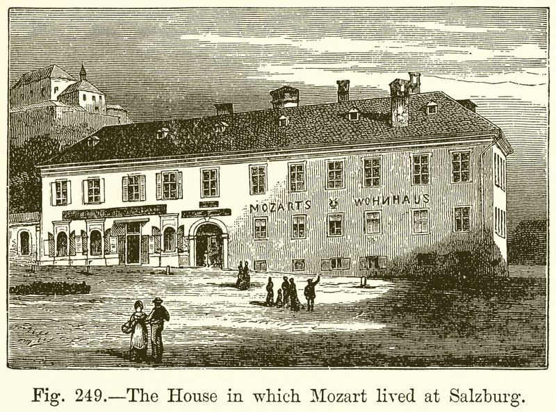 Huset, hvori Mozart boede i Salzburg af English School