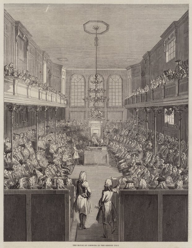 Underhuset i sessionen 1741-2 (gravering) af English School