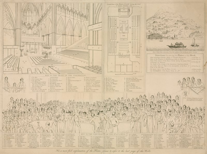 House of Lords på tidspunktet for retssagen mod dronning Caroline i 1820 af English School