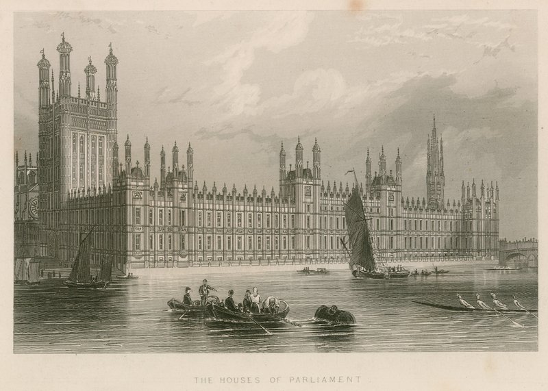 The Houses of Parliament, Palace of Westminster, London af English School