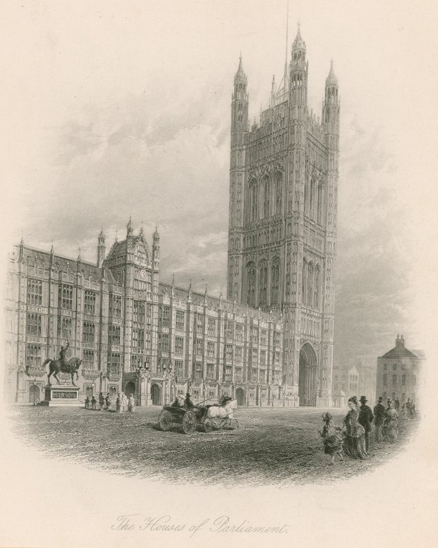 The Houses of Parliament, Westminster, London af English School