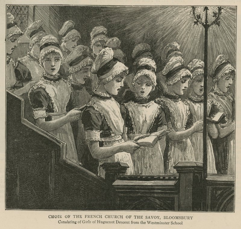 The Huguenots in England: Choir of the French Church of the Savoy, Bloomsbury af English School