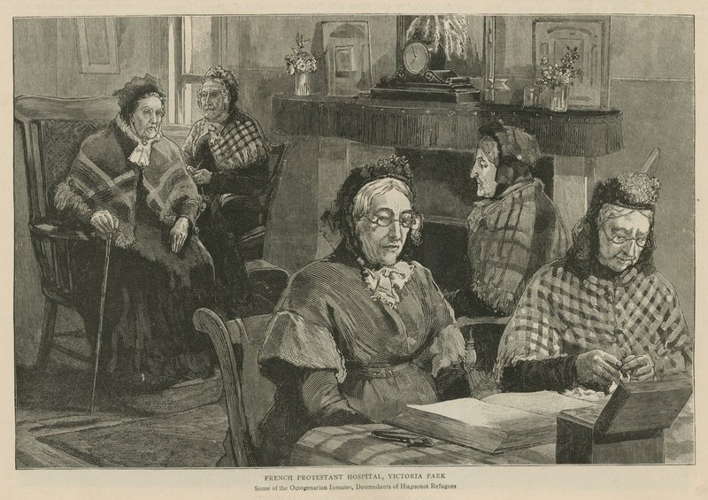 Huguenotterne i England: French Protestant Hospital, Victoria Park af English School