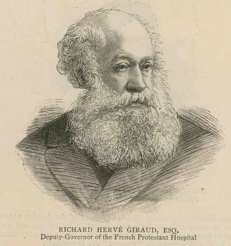 Huguenotterne i England: Richard Herve Giraud, viceguvernør for det franske protestantiske hospital af English School